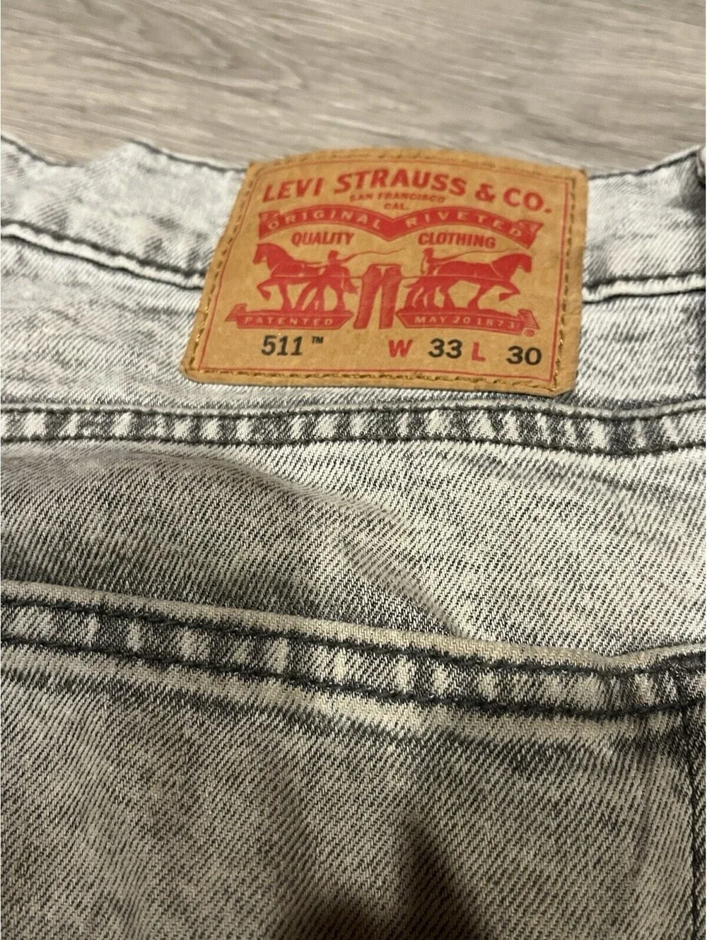Levi's 511 Men Jeans 33X30 Gray Denim Slim Skinny 30